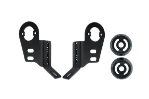 Polaris RZR Turbo Light Bar Mounting Kit - Rigid Industries - A-Pillar Mount - Black - `14-`17